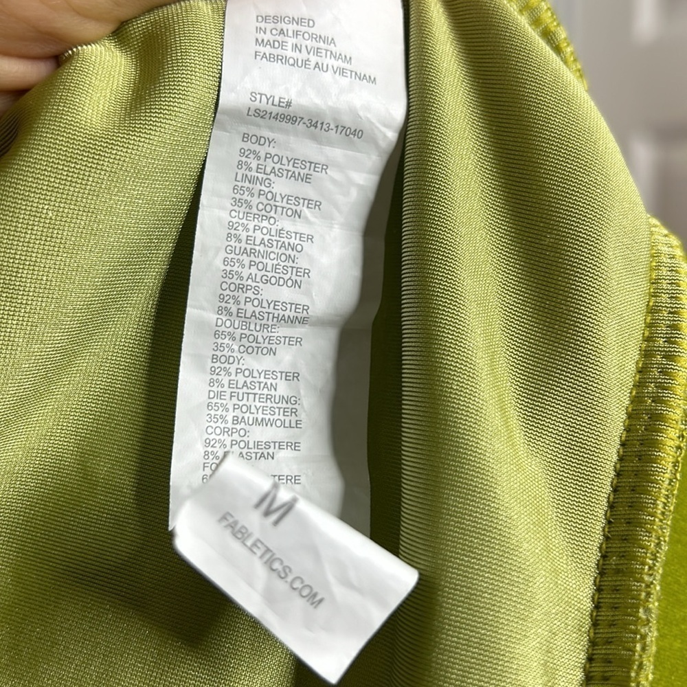 Fabletics‎ Velour Zip Up Hoodie M Green - Picture 7 of 7